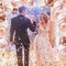 50 Pack Rose Gold Confetti Balloons - Rose Gold and White Balloons, Rose Gold Metallic Balloons for Birthday, Wedding, Engagement, Bachelor, and Bridal Shower Party Decorations